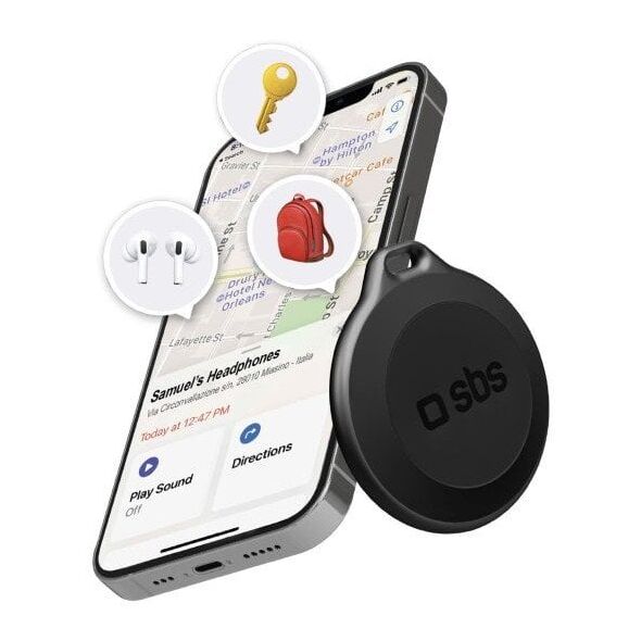 SBS Track My Circle συμβατό με Apple μαύρο
