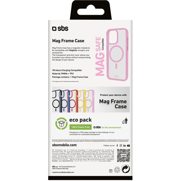 Θήκη MagFrame SBS Mobile iPhone 16 Pro Max ροζ