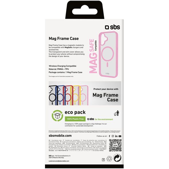 Θήκη SBS MagFrame iPhone 16 ροζ