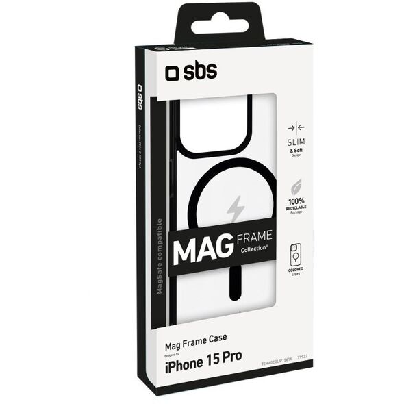 SBS MagFrame Case iPhone 15 Pro black