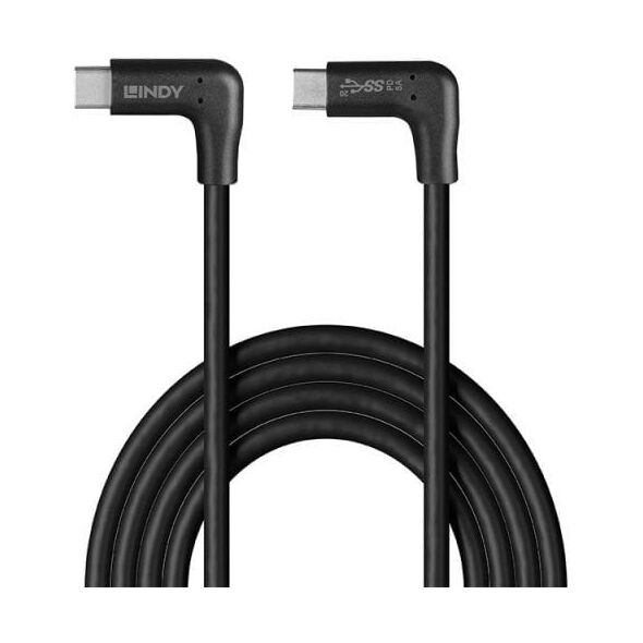 Καλώδιο LINDY 1.5m USB 3.2 Τύπου C 2 x 90 μοίρες