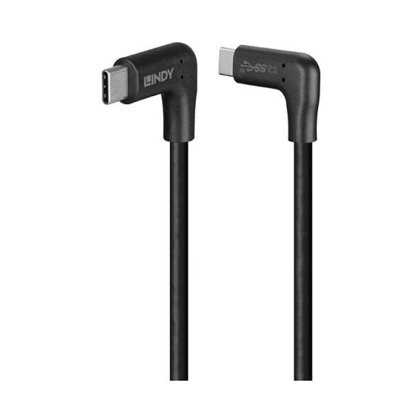 Καλώδιο LINDY 1.5m USB 3.2 Τύπου C 2 x 90 μοίρες