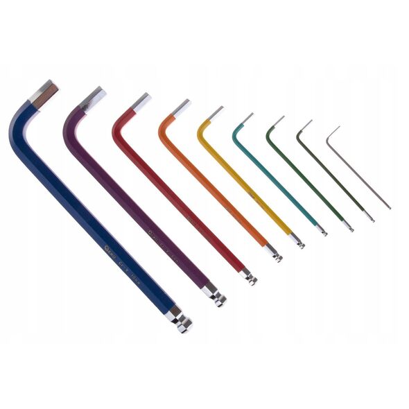 Έγχρωμα κλειδιά Allen 1,5-10mm 9τεμ. CrV (6/48)