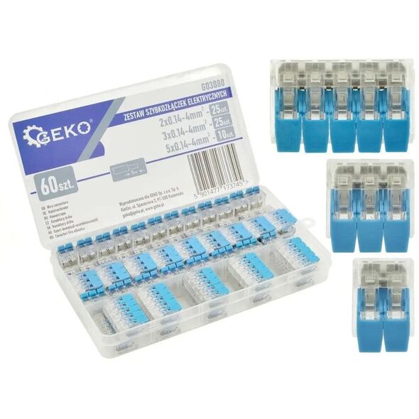 Σετ ηλεκτρικών ταχυσυνδέσμων 60τμχ. 0,2-4mm2 (100)