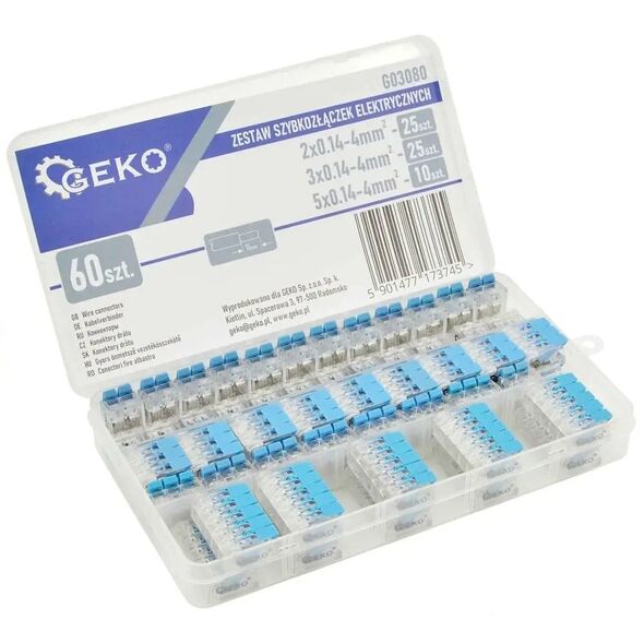 Σετ ηλεκτρικών ταχυσυνδέσμων 60τμχ. 0,2-4mm2 (100)