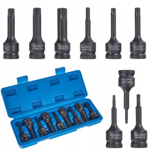 Σετ κλειδιών κρούσης torx 9τμχ. T20-T70 CR-MO (15)