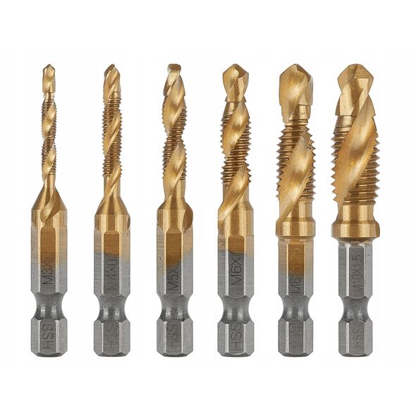 Σετ τρυπανιών κοπής σπειρωμάτων HSS M3-M10 6τμχ. HEX (20/100)