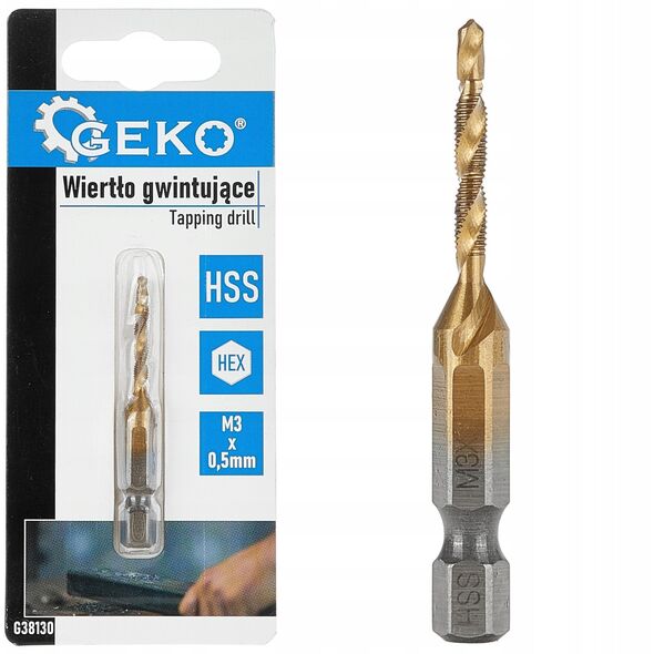 Τρυπάνι κοχλιοτομής HSS M3 x 0,5mm HEX (50/250)