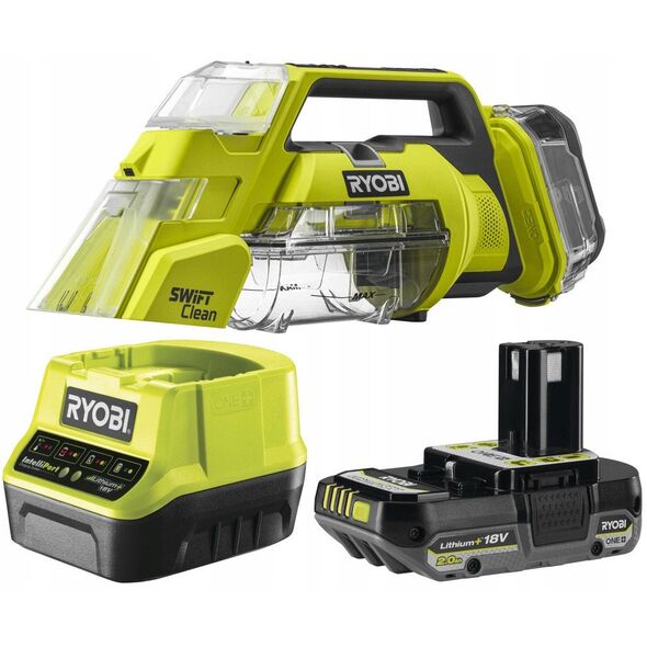 Ryobi RDC18-1C20G Ασύρματο Καθαριστικό Σημείων Χαλιού Κιτ