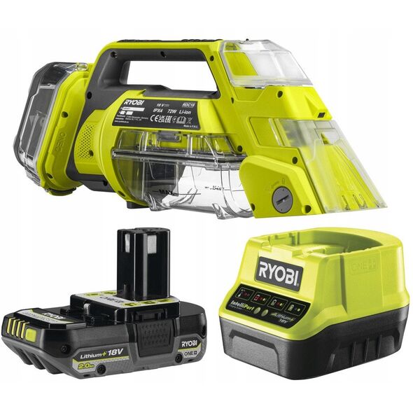 Ryobi RDC18-1C20G Ασύρματο Καθαριστικό Σημείων Χαλιού Κιτ