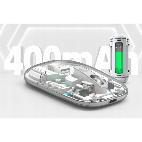 Mysz MARVO Prism 20W transparentna