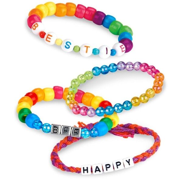 SHIMMER N SPARKLE ABC FASHION BEAD BRACELETS