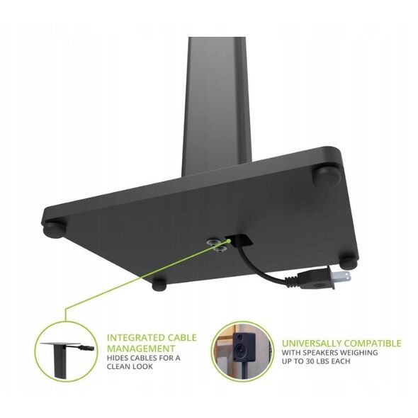 KANTO AUDIO 28" UNIVERSAL BOOKSHELF SPEAKER FLOOR STAND - Μαύρο (ΖΕΥΓΟΣ)