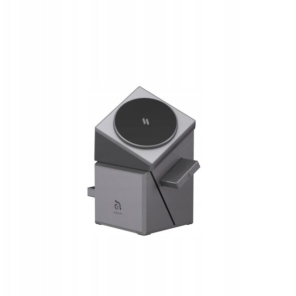 Adam Elements Mag Qube Qi2 - μαγνητική βάση φόρτισης 15W 3 σε 1 τιτάνιο - Εγγύηση ασφάλειας. Απλές δόσεις. Δωρεάν αποστολή από 170 zł.
