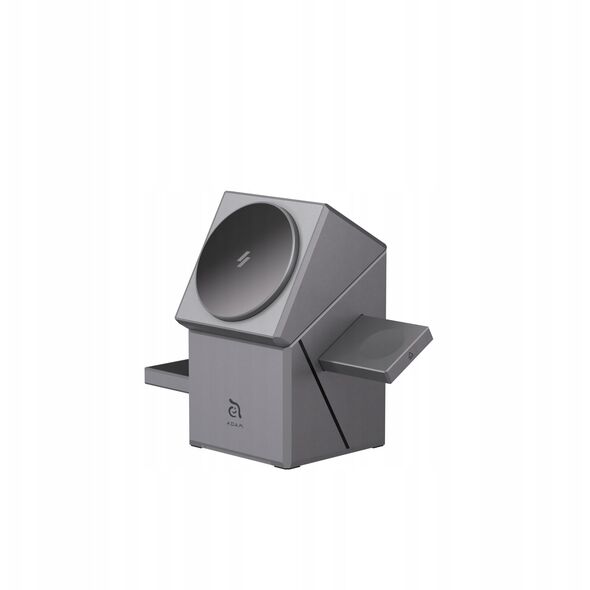 Adam Elements Mag Qube Qi2 - μαγνητική βάση φόρτισης 15W 3 σε 1 τιτάνιο - Εγγύηση ασφάλειας. Απλές δόσεις. Δωρεάν αποστολή από 170 zł.