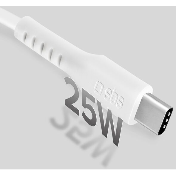 Καλώδιο SBS TECABLETCC10W USB-C - USB-C Power Delivery 25W 1 m - λευκό