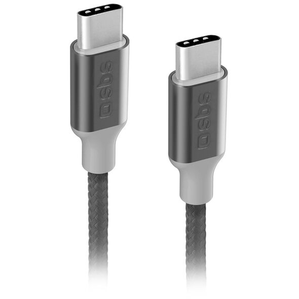 Καλώδιο SBS TECABLETCC20BK USB-C - USB-C 25W Power Delivery 1,5m - γκρι