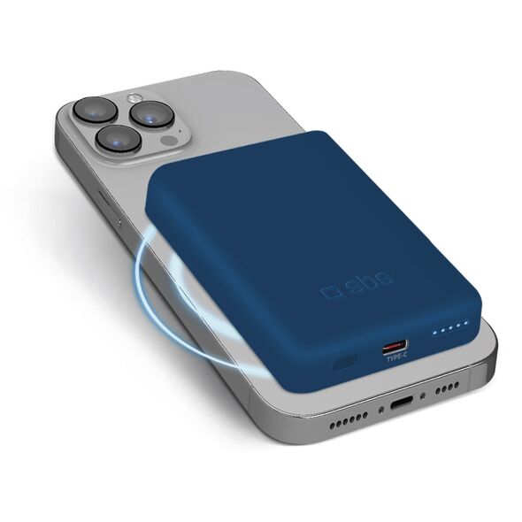 SBS TEBB5000MAG1CB τράπεζα ισχύος 5000 mAh Ασύρματη φόρτιση Μπλε