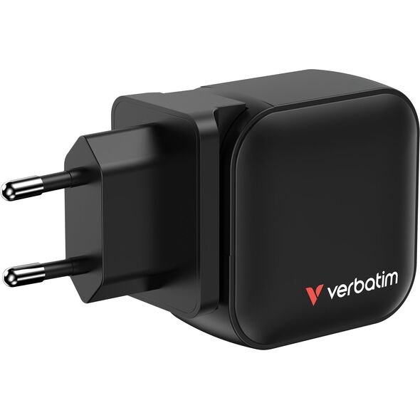 Verbatim, Φορτιστής GaN USB 3.0, USB C, γκρι, 70W, εναλλάξιμες άκρες C,G,A