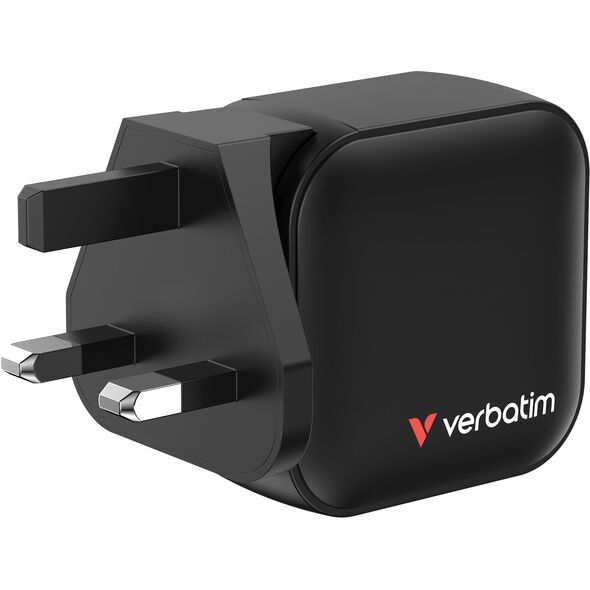 Verbatim, Φορτιστής GaN USB 3.0, USB C, γκρι, 70W, εναλλάξιμες άκρες C,G,A