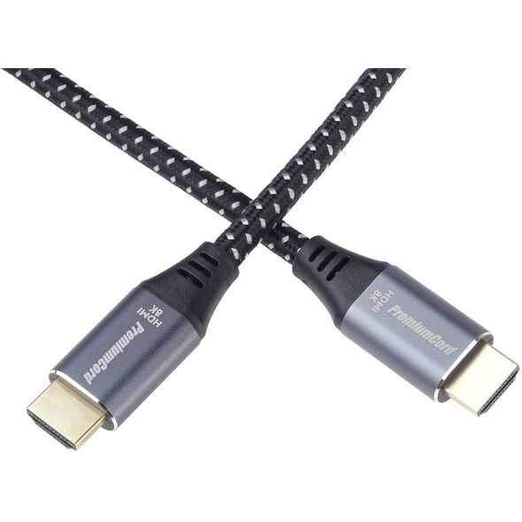 Καλώδιο PremiumCord Ultra HDMI 2.1 High Speed + Ethernet καλώδιο 8K@60Hz, επιχρυσωμένοι σύνδεσμοι, 5m