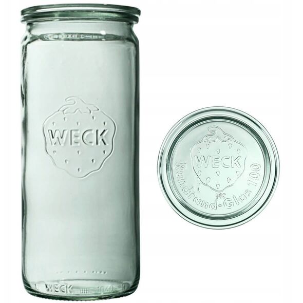 Κυλινδρικό βάζο 1590 ml με καπάκι - συσκ. 6 τεμ