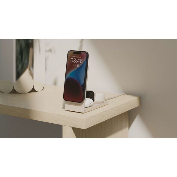 Native Union Rise 3-in-1 Qi2 Wireless Charger - ασύρματος φορτιστής Qi2 15W για τρεις συσκευές συμβατός με MagSafe (sandstone)