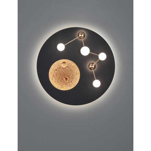 Φωτιστικό οροφής LED TRIO Zodiac, 43W, 2300+3000+4000K, 4300lm, μαύρο, o50 x 10 cm
