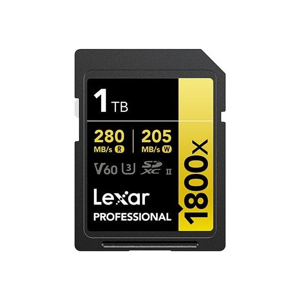 Lexar SDXC Pro 1800x U3 UHS-II R280/W210 (V60) 1TB