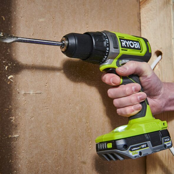 Επαναφορτιζόμενο δραπανοκατσάβιδο RYOBI ONE+ RDD18-2C42S, 18 V, 2.0+4.0 Ah Li-ion, 52 Nm
