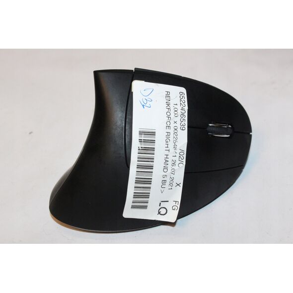 Renkforce RF-WM-322, Δεξιόχειρας, Κάθετος σχεδιασμός, Οπτικό, Ασύρματο RF, 1600 DPI, Μαύρο