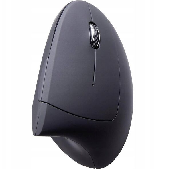 Renkforce RF-WM-322, Δεξιόχειρας, Κάθετος σχεδιασμός, Οπτικό, Ασύρματο RF, 1600 DPI, Μαύρο