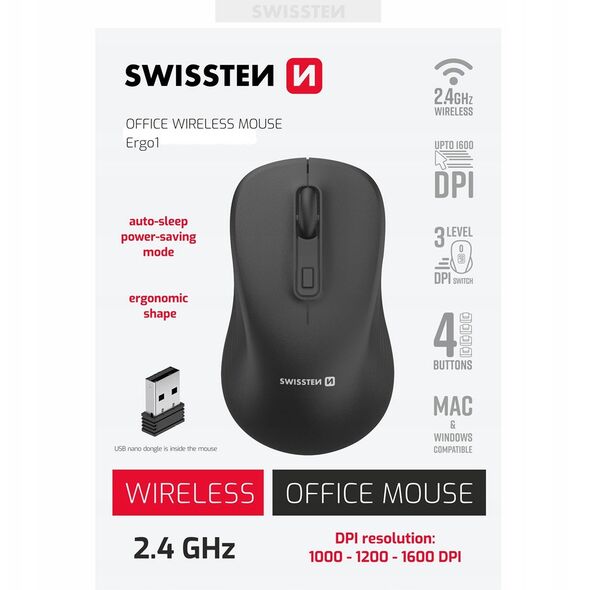 Swissten Office Ασύρματο ποντίκι 59107310