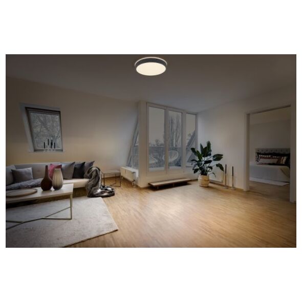 Φωτιστικό οροφής LED LEDVANCE ORBIS YUMMY, 36W 3000K 4700lm Click DIM, μαύρο χρώμα, 49x7cm