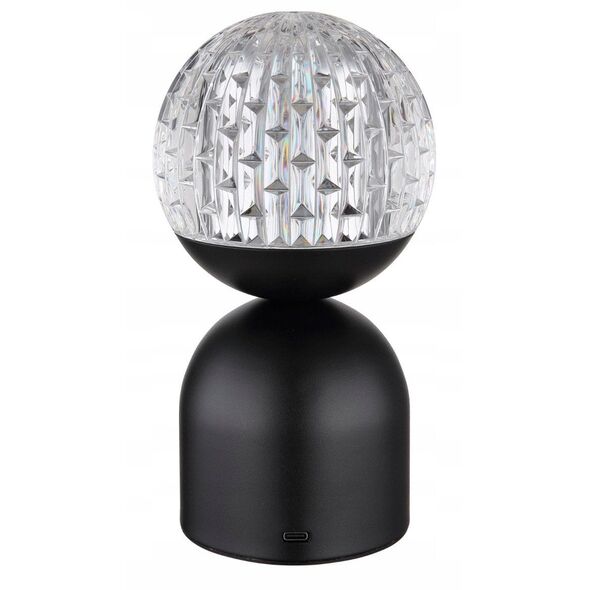 Λάμπα LED επιτραπέζια GLOBO JULSY, 2.5W, 2700/4000/6500K, 243lm, επαναφορτιζόμενη, USB, μαύρη.