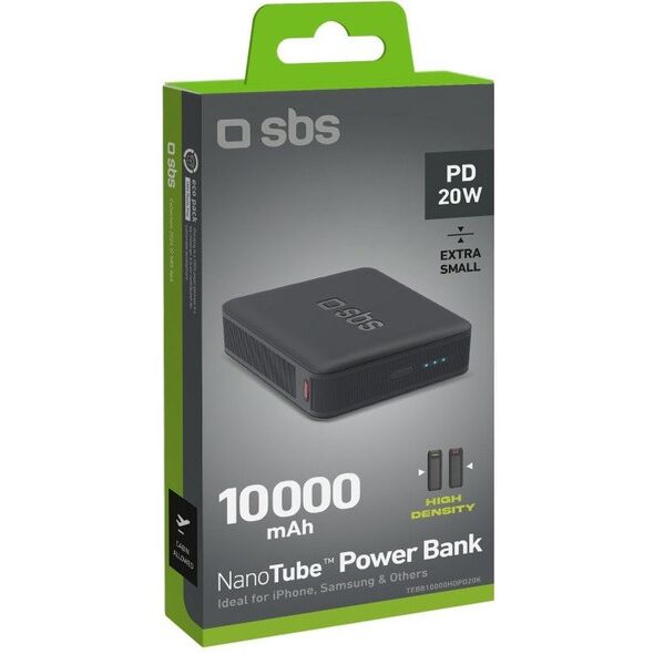 Τράπεζα ισχύος SBS TEBB10000HDPD20K Λιθίου-πολυμερούς (LiPo) 10000 mAh Μαύρο