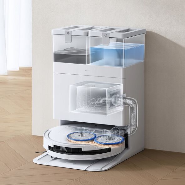 Ecovacs Robotic Vacuum Cleaner | DEEBOT T50 PRO OMNI | Wet&Dry | Li-ion | 6400 mAh | Dust capacity 0.26 L | 15000 Pa | White