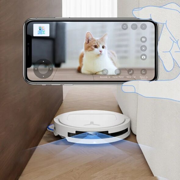 Ecovacs Robotic Vacuum Cleaner | DEEBOT T50 PRO OMNI | Wet&Dry | Li-ion | 6400 mAh | Dust capacity 0.26 L | 15000 Pa | White
