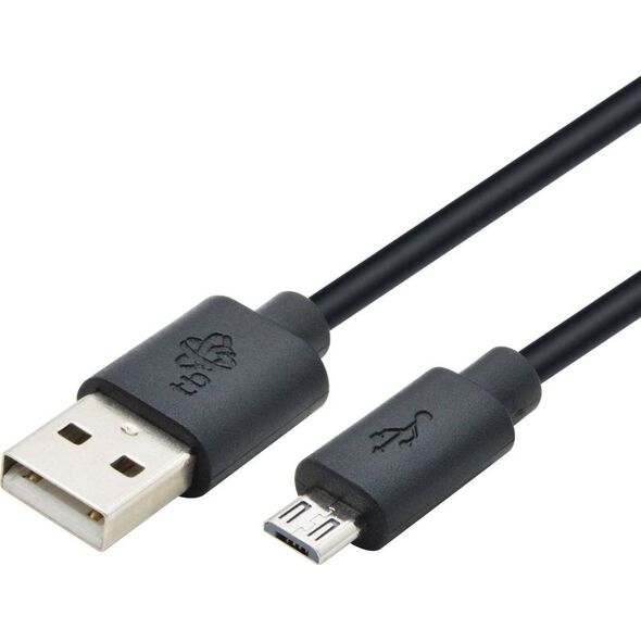 Kabel USB TB Print USB-A - microUSB 1.8 m Czarny (AKTBXKU2PBAW18B)