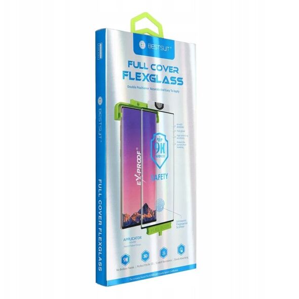 Υβριδικό γυαλί Bestsuit Flexible 5D Full Glue για Xiaomi Redmi Note 14 Pro+ μαύρο (Hot Bending)