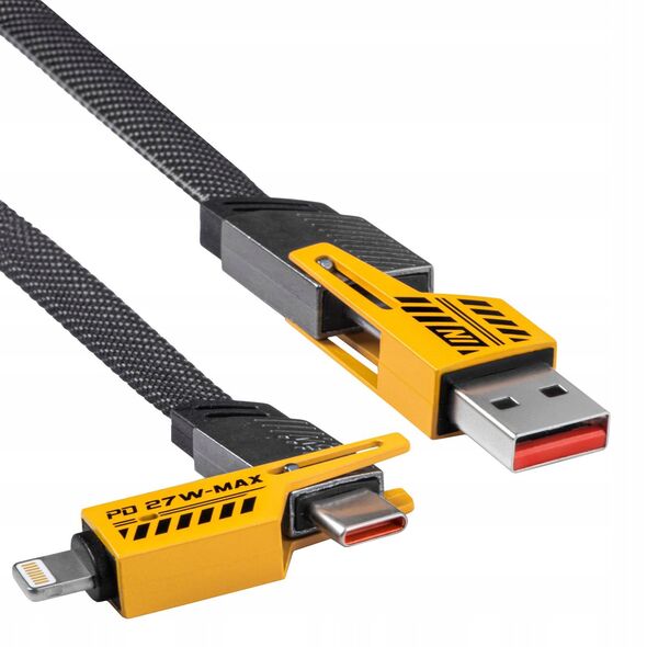 Καλώδιο USB A + USB τύπου C / USB τύπου C + Lightning 1μ AK-USB-57 65W