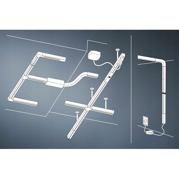 Προβολέας για ράγα URail SPOT GU10 max.10W 230V λευκό RAL9003 / μέταλλο