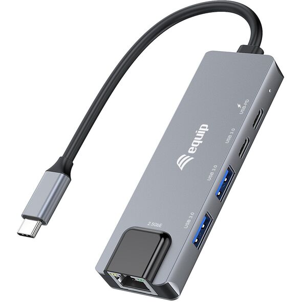 Equip 133496 σταθμός σύνδεσης Ενσύρματο USB 3.2 Gen 1 (3.1 Gen 1) Type-C Γκρι