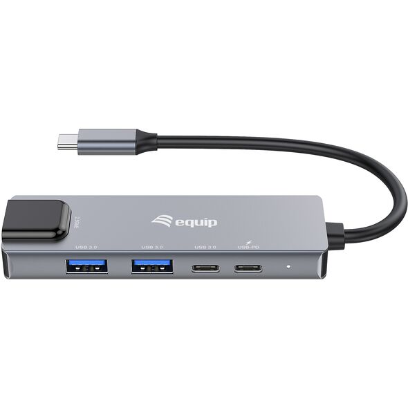 Equip 133496 σταθμός σύνδεσης Ενσύρματο USB 3.2 Gen 1 (3.1 Gen 1) Type-C Γκρι
