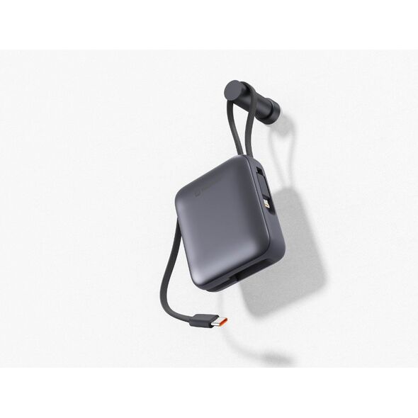 Swissten Power Bank 10000 mAh με ενσωματωμένα καλώδια USB-C και Lightning