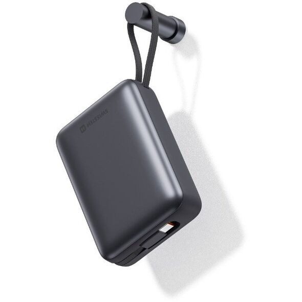 Swissten Power Bank 20000 mAh με ενσωματωμένα καλώδια USB-C και Lightning