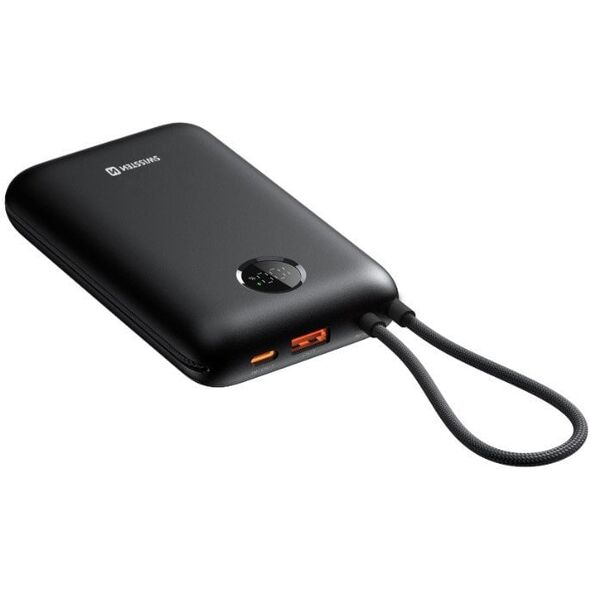 Swissten Voltbox 35W Power Bank 30000 mAh με ενσωματωμένα καλώδια USB-C και Lightning