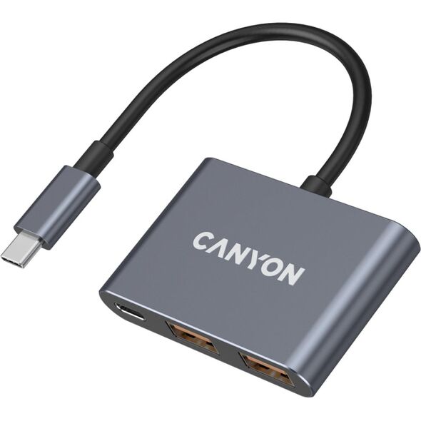 CANYON διανομέας DS-3 3σε1 USB-C Σκούρο Γκρι