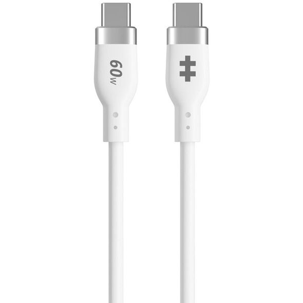 Καλώδιο φόρτισης Hyper 1.5m Silicone USB-C σε USB-C 60W, Λευκό