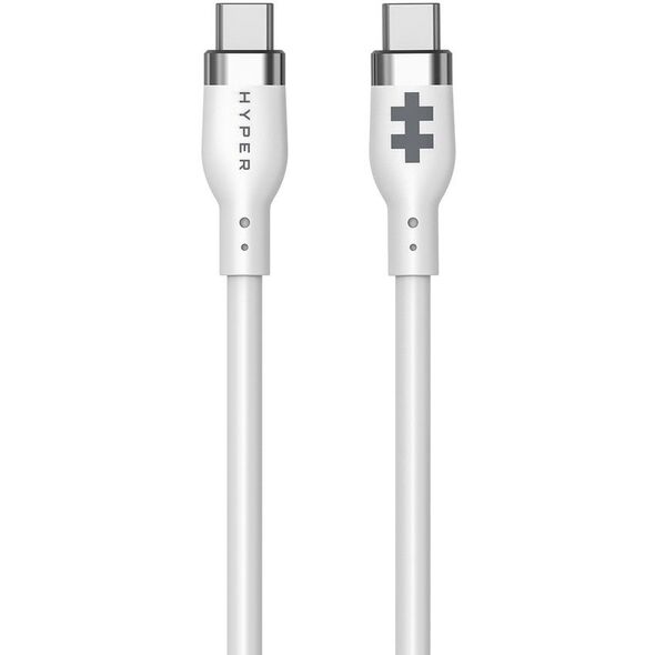 Καλώδιο φόρτισης Hyper 1.5m Silicone USB-C σε USB-C 60W, Λευκό